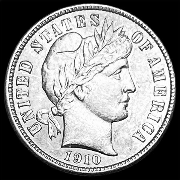 1910-S Silver Barber Dime CHOICE AU
