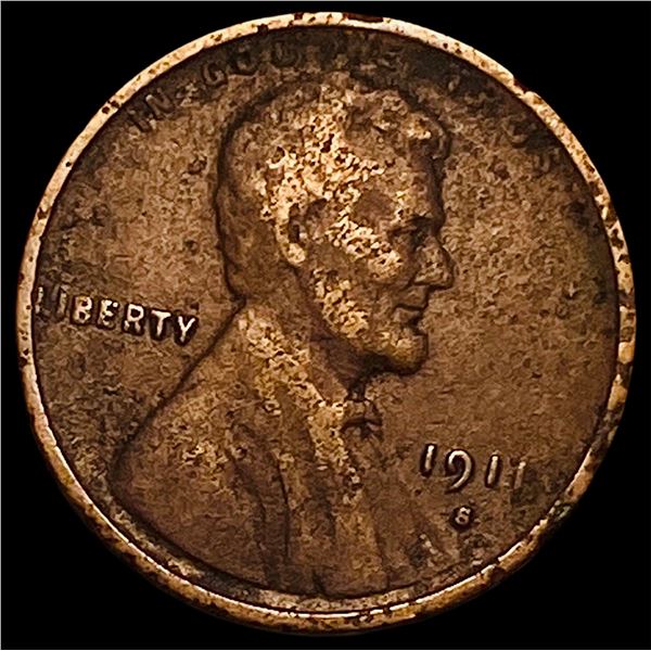 1911-S Bronze Lincoln Wheat Cent NICELY CIRCULATED