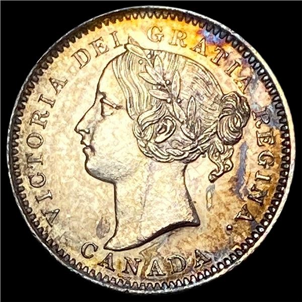 1901 Canada Silver 10 Cents CHOICE AU