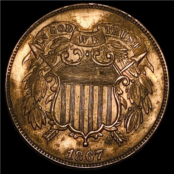 1867 Two-Cent Piece CLOSELY UNCIRCULATED