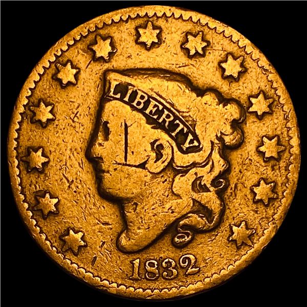 1832 Coronet Head Large Cent NICELY CIRCULATED