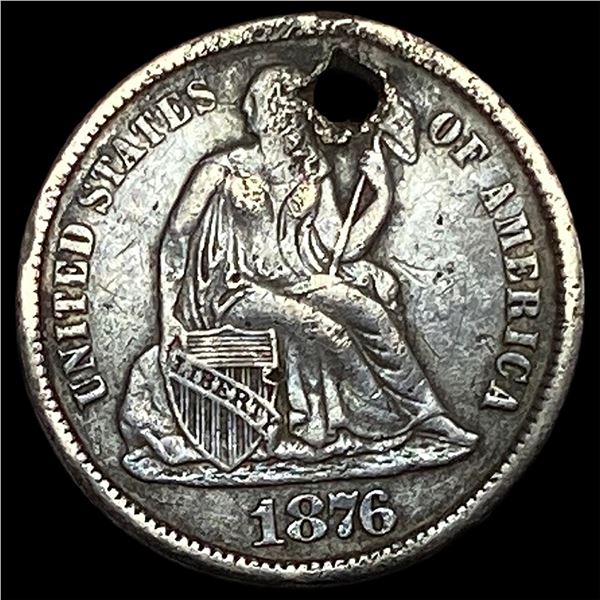 1876-CC Silver Seated Liberty Dime HIGH GRADE