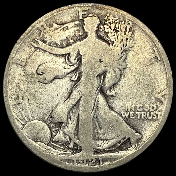 1921-D Silver Walking Liberty Half Dollar NICELY CIRCULATED