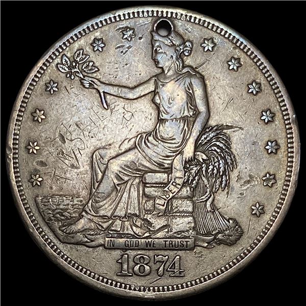 1874 Silver Trade Dollar HIGH GRADE