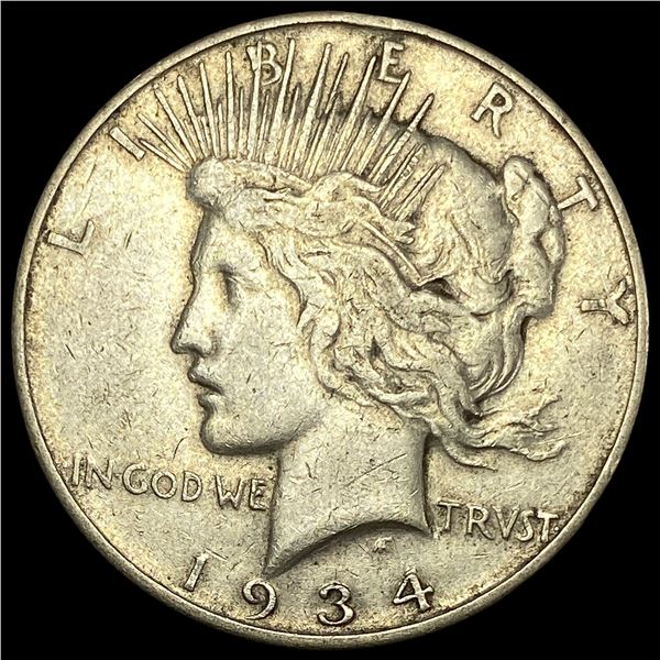 1934 Silver Peace Dollar NEARLY UNCIRCULATED