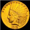 Image 1 : 1912 Indian Head $10 Gold Eagle CLOSELY UNCIRCULATED