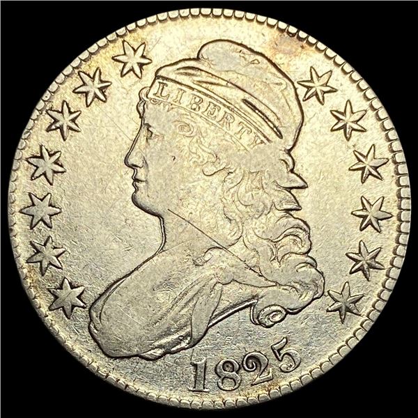 1825 Capped Bust Half Dollar LIGHTLY CIRCULATED