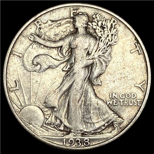 1938-D Silver Walking Liberty Half Dollar NEARLY UNCIRCULATED