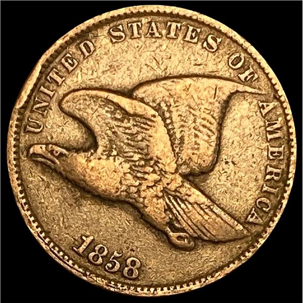 1858 Copper-Nickel Flying Eagle Cent LIGHTLY CIRCULATED