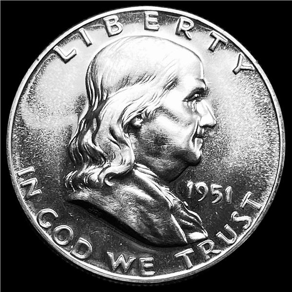 1951 Silver Half Dollar Franklin GEM PROOF