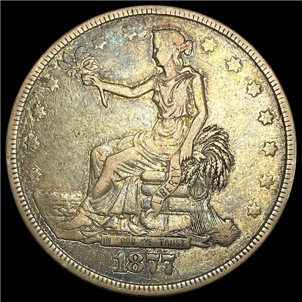 1877 Silver Trade Dollar NEARLY UNCIRCULATED