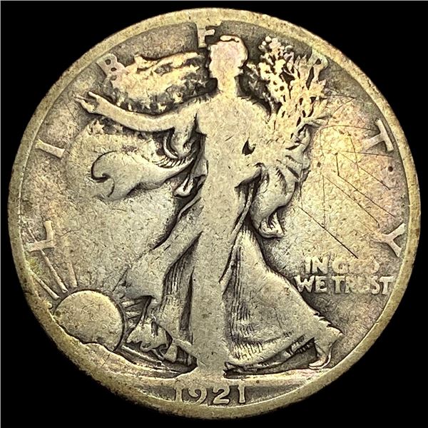 1921-S Silver Walking Liberty Half Dollar NICELY CIRCULATED