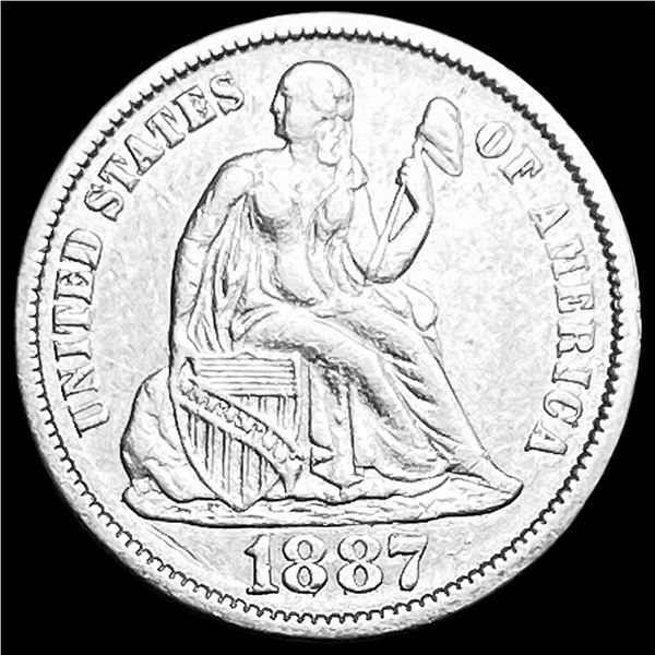 1887 Seated Liberty Dime CLOSELY UNCIRCULATED