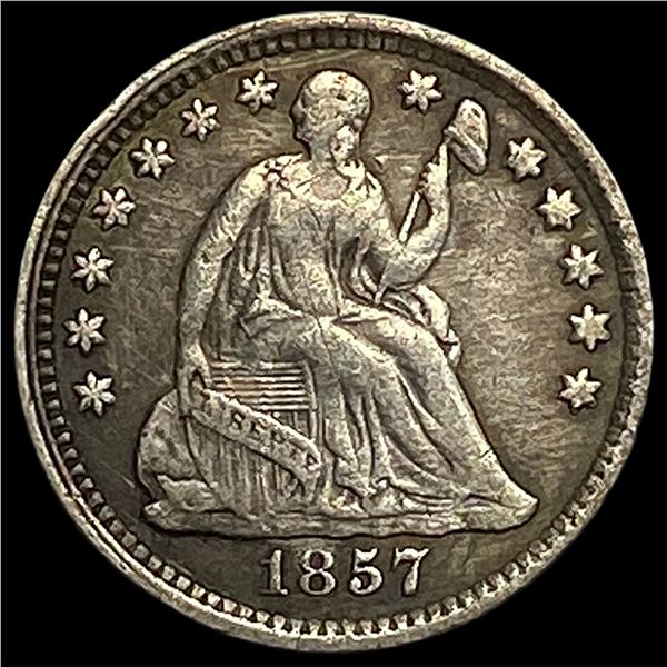 1857 Silver Half Dime NEARLY UNCIRCULATED