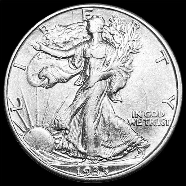 1935-D Silver Walking Liberty Half Dollar CLOSELY UNCIRCULATED