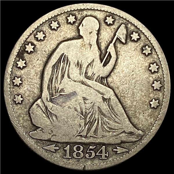 1854-O Silver Half Dollar (Arrows) LIGHTLY CIRCULATED