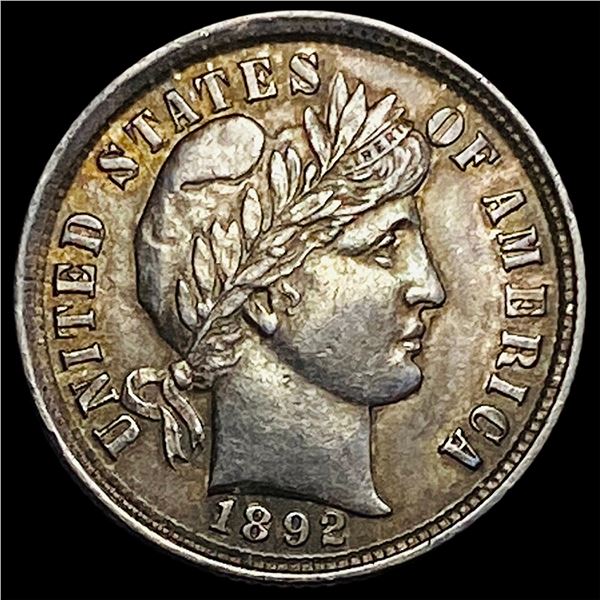 1892 Silver Barber Dime (Engraved Reverse) HIGH GRADE