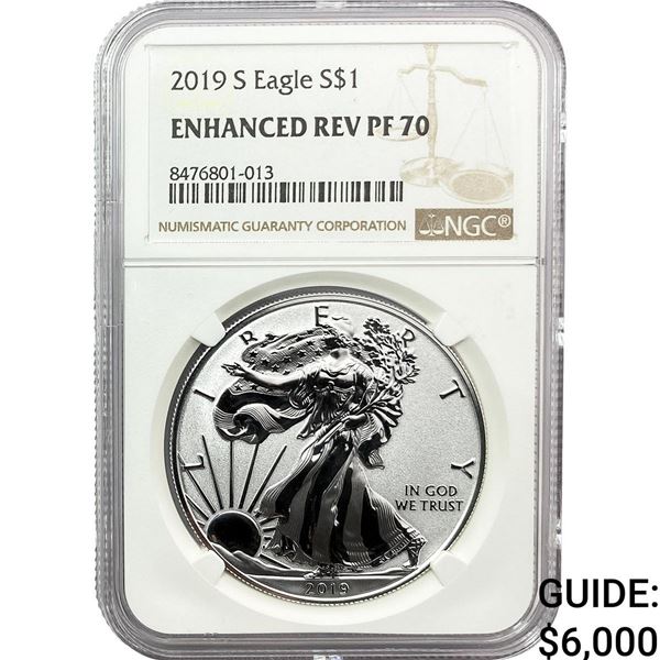 2019-S Silver Eagle NGC PF70 Enhanced Rev.