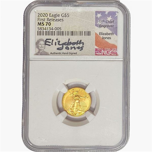 2020 Gold Eagle $5 1/10oz NGC MS70