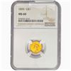 Image 1 : 1855 Rare Gold Dollar NGC MS60