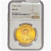 Image 1 : 1924 $20 Gold Double Eagle NGC MS65