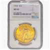 Image 1 : 1924 $20 Gold Double Eagle NGC MS65