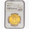 Image 1 : 1924 $20 Gold Double Eagle NGC MS65