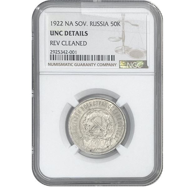 1922-1924 [2] Germany & Russia Silver Coinage NGC UNC Detail/MS62