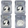 1986-2000 [4] American Silver Eagles ICG MS/PR69-70