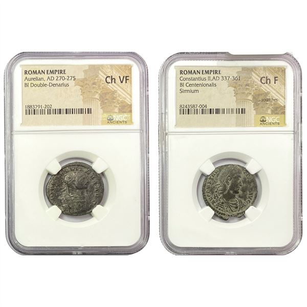 270-361 AD Roman Empire Ancient Coins [2] NGC CH V-VF