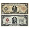 Image 1 : 1914-1928 [2] $10 & $2 Federal Reserve Note Red Seal