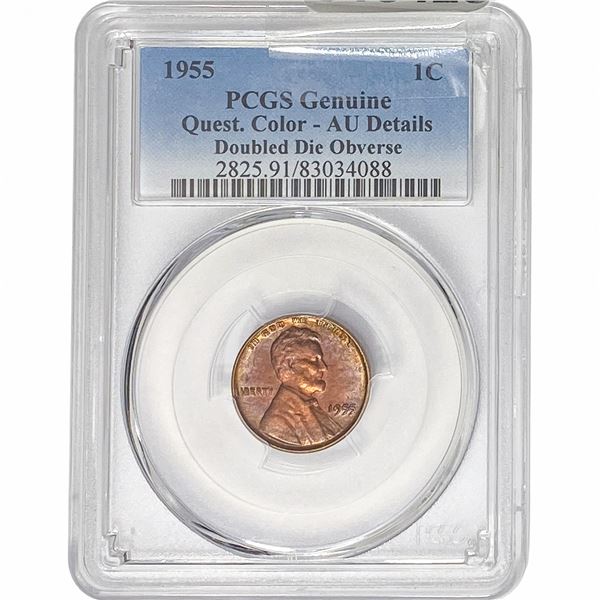 1955 Lafayette Silver Cent PCGS AU Details QC