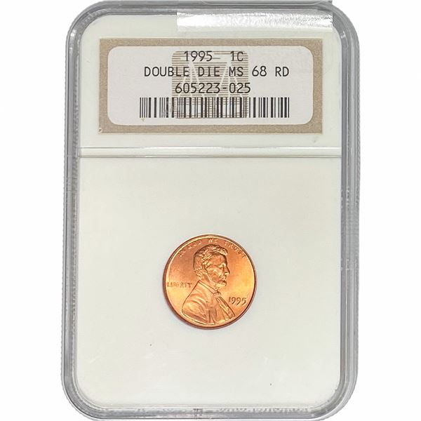 1995 Lafayette Silver Cent NGC MS68RD Double Die