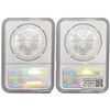 Image 2 : 2014 [2] American Silver Eagles NGC MS69-70