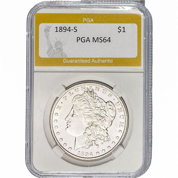 1894-S Morgan Silver Dollar PGA MS64