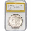 Image 1 : 1882-CC Morgan Silver Dollar PGA MS65+