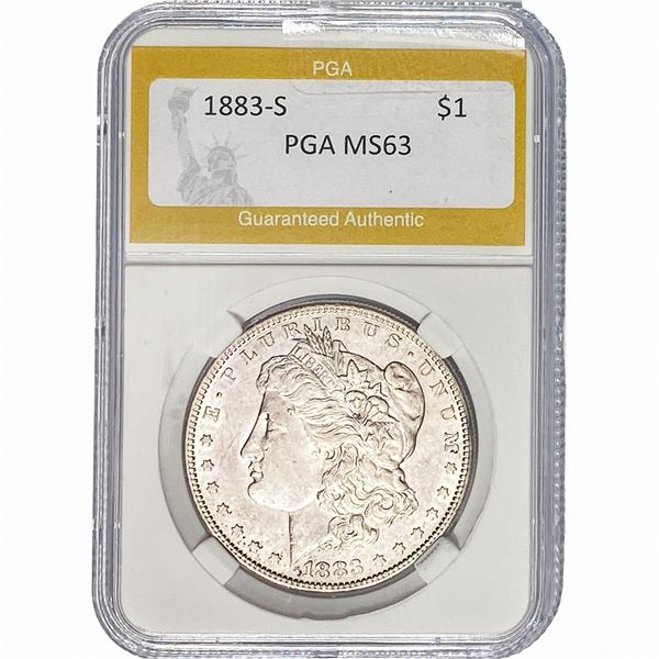 1883-S Morgan Silver Dollar PGA MS63