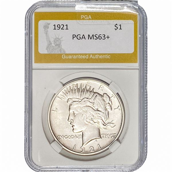 1921 Silver Peace Dollar PGA MS63+