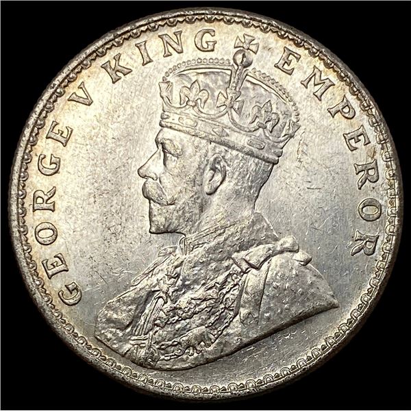 1919 British India Silver Rupee UNCIRCULATED