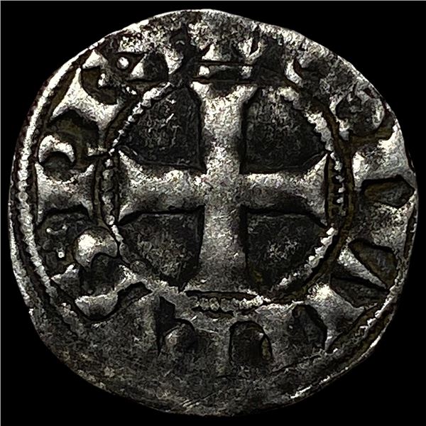 1297-1301AD Frankish Greece Crusader SIlver Deneir NEARLY UNCIRCULATED