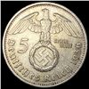 Image 2 : 1936-A Germany Silver 5 Reichsmark CLOSELY UNCIRCULATED