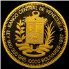 Image 2 : 1987 Venezuela 10,000 Bolivares .99OZT CHOICE PROOF
