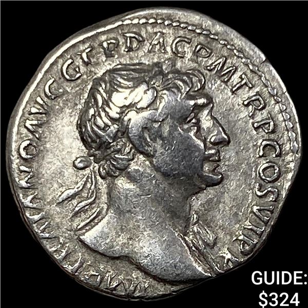 Roman Trajan 98-117 AD Silver Denarius CLOSELY UNCIRCULATED