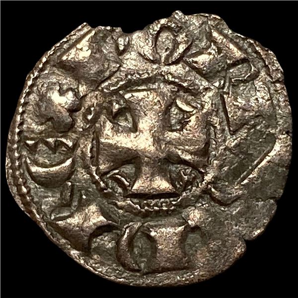 1261-1325 Portugal Crusades Dinis I Silver Dinero NEARLY UNCIRCULATED