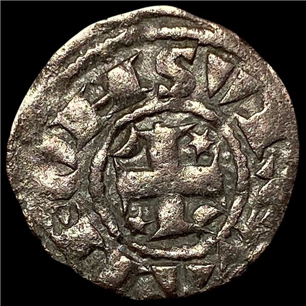 Portugal Recon. Alfonso III Silver Dinero NEARLY UNCIRCULATED
