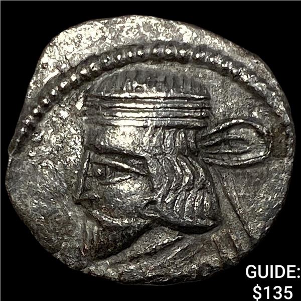 Parthian Empire 247-224 AD Silver Drachm NEARLY UNCIRCULATED