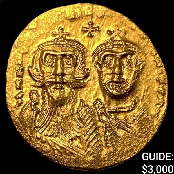 Byzantine Heraclius 610-641 AD Gold Solidus UNCIRCULATED