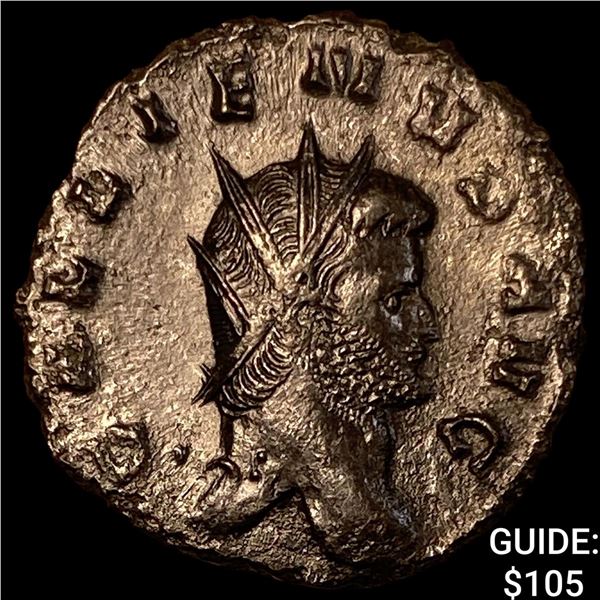 Roman Gallienus AD 253-268 AD BI Dbl Denarius CHOICE AU