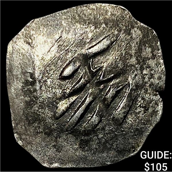 1250-1300 Germany Silver Hand Heller NEARLY UNCIRCULATED