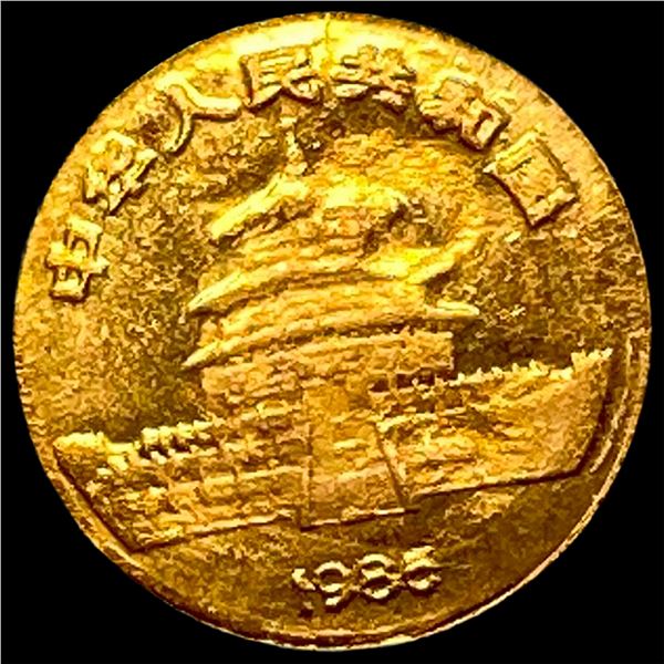 1985 China Gold Panda .006 AGW CHOICE PROOF